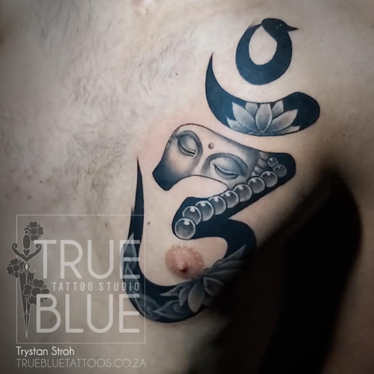 Tattoo-Trystan-Stroh-Black-and-Grey-Lotus-Buddah